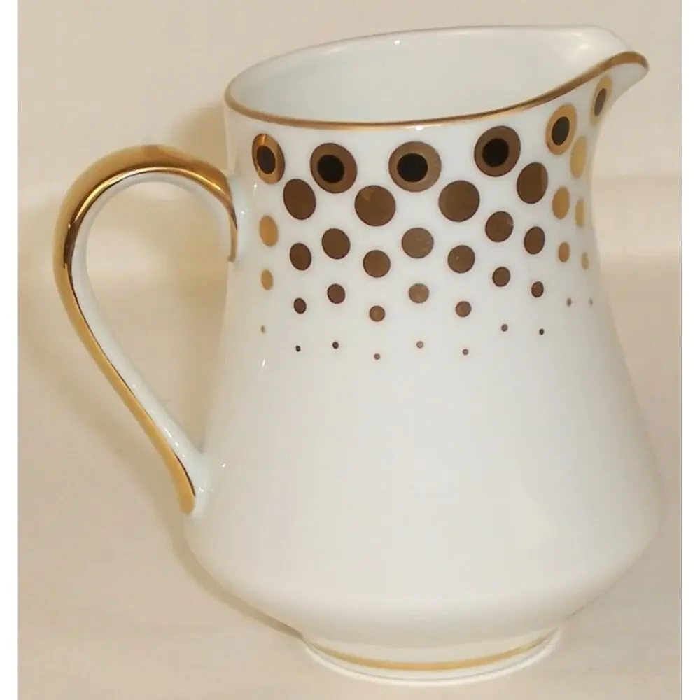Vintage Mikasa Embassy Creamer Fine China Narumi Japan 5679 Gold Dot